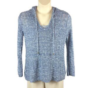 Motherhood Maternity Hoodie Sweater & Top Womens Size XL Blue Silver Ramie